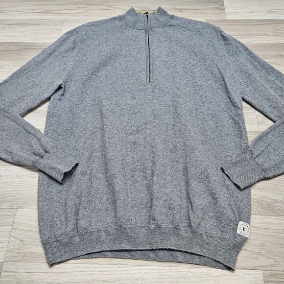 Linksoul Mens Gray 1/4 Zip Pullover Sweater Size Small - Picture 2 of 8